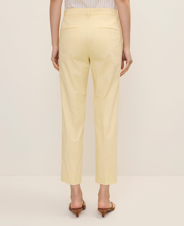 The Petite Cotton Crop Pant – Curvy Fit - Yellow Buttercream