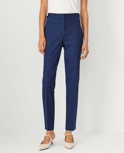 The Button Tab High Rise Eva Ankle Pant in Polished Denim carousel Product Image 2