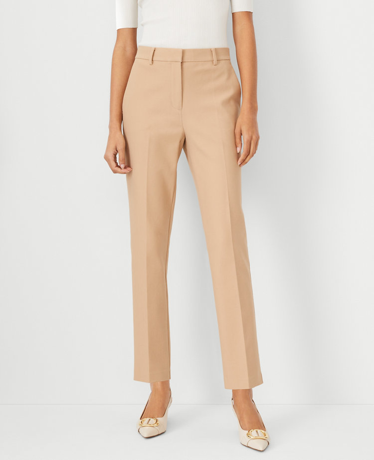 Ann Taylor The High Rise Eva Ankle Pant - Curvy Fit In Cappuccino Tan