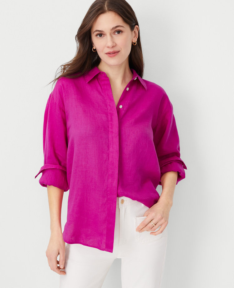 Ann Taylor Oversized Linen Shirt