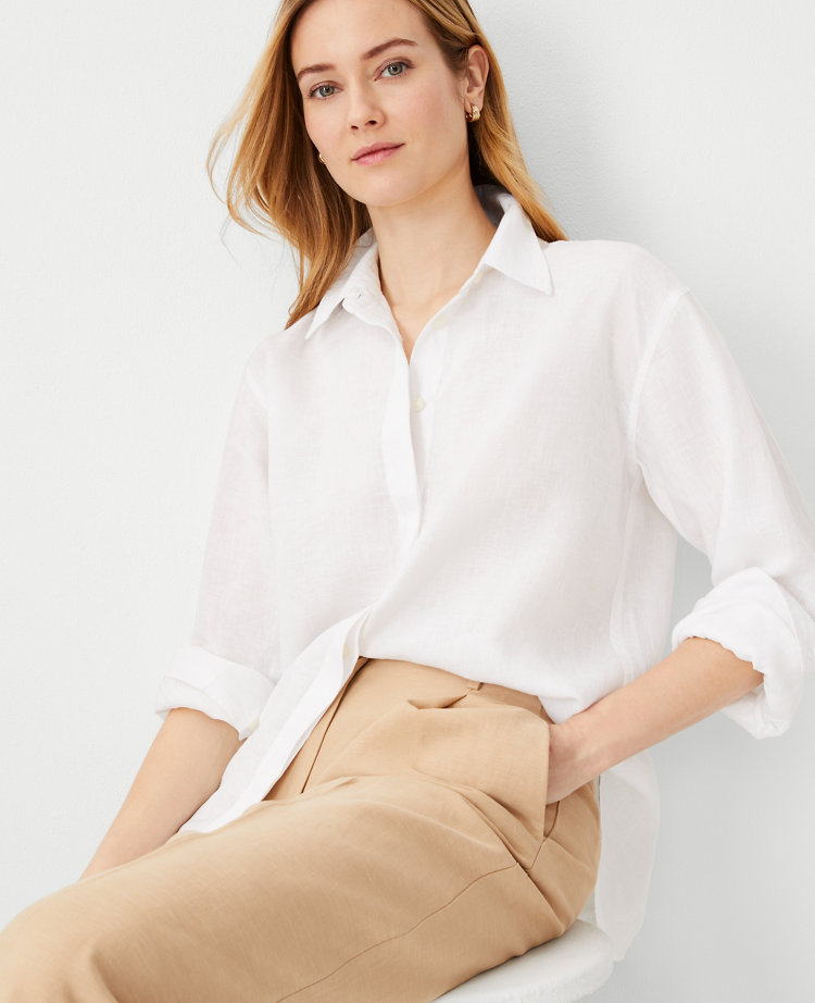 Ann Taylor Oversized Linen Shirt