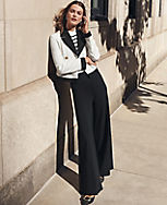 The Petite Side Zip Wide Leg Pant in Ponte carousel Product Image 1
