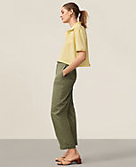 Petite AT Weekend Seamed High Rise Straight Ankle Pants in Chino carousel Product Image 1