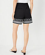 Petite Side Zip Shorts in Embroidery carousel Product Image 2