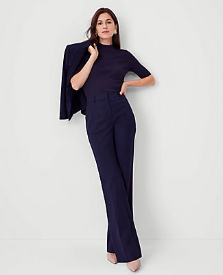 Ann Taylor The Petite High Rise Trouser Pant in Stretch Cotton