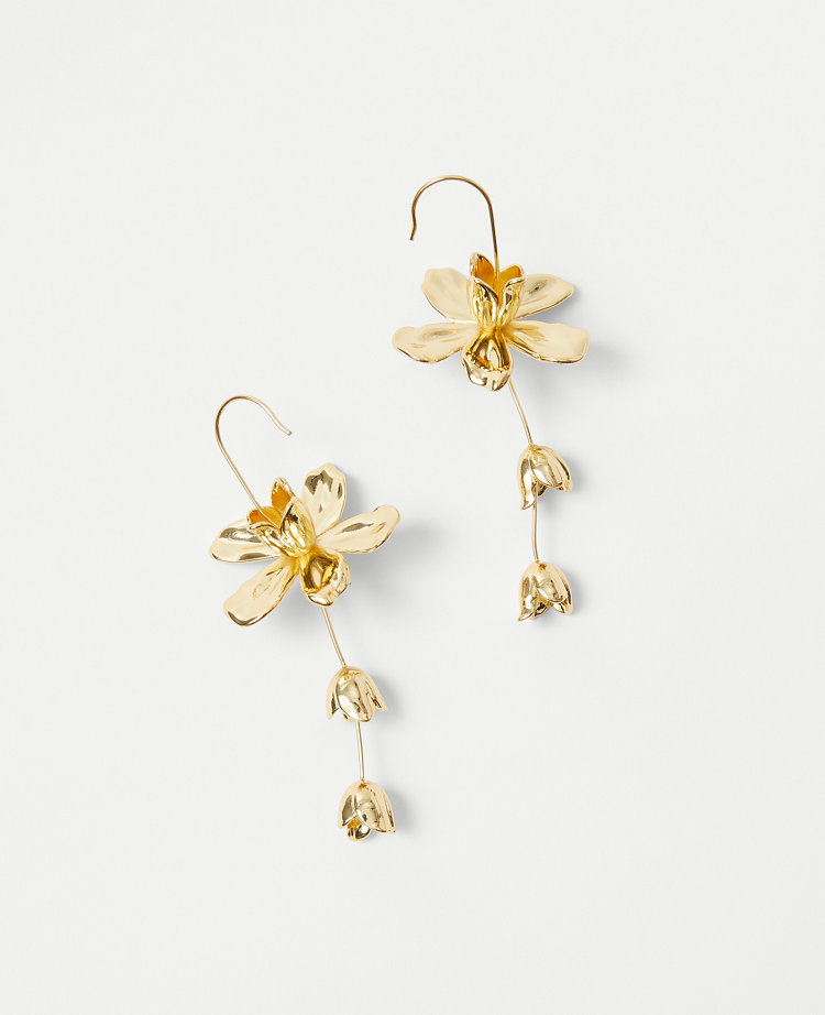 Elegant Botanical Drop Earring in SOFT TAUPE – Wattle & Co.