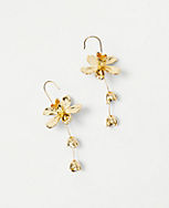Metal Flower Drop Earrings carousel Product Image 1