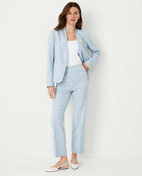 The Petite Side Zip High Rise Pencil Pant in Windowpane