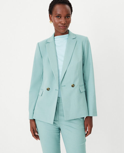 Ann Taylor The Petite Tailored Double Breasted Blazer Texture