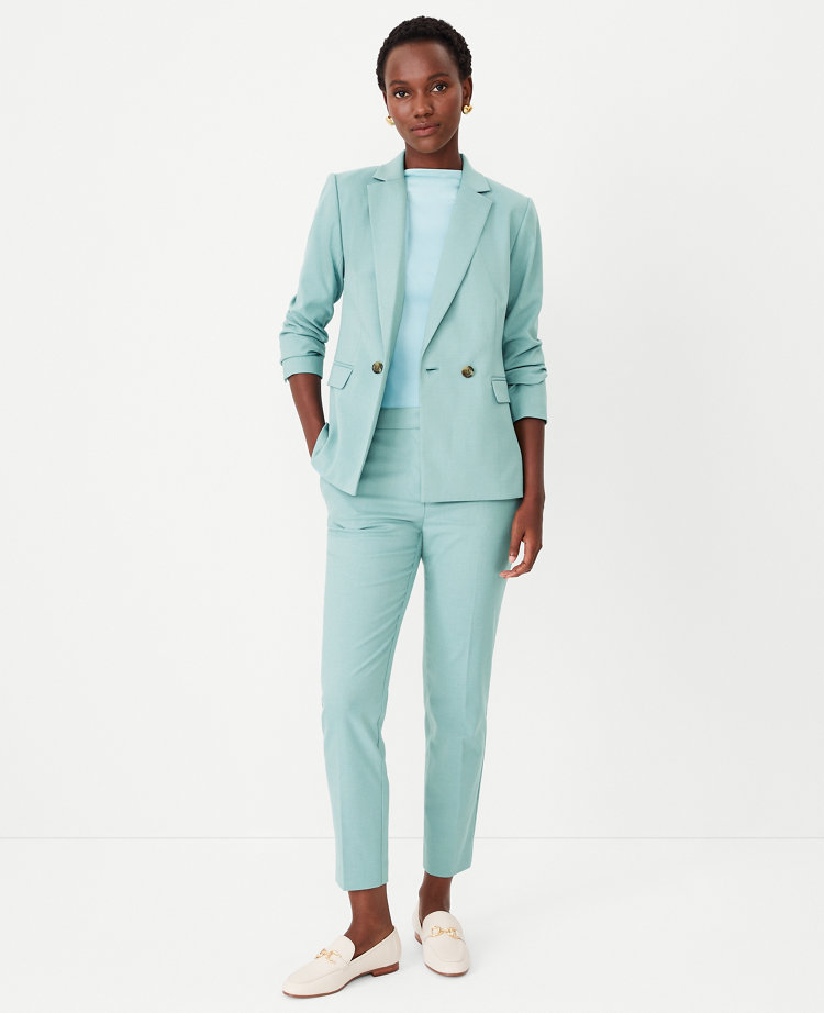 TAILORED DOUBLE-BREASTED BLAZER - Green