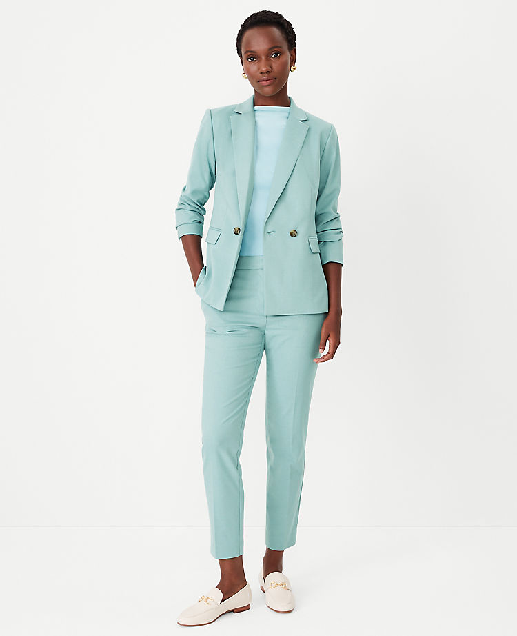 The Petite Tailored Double Breasted Blazer in Texture