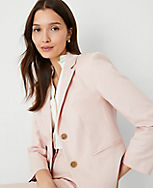The Cropped Two Button Blazer in Stretch Cotton carousel Product Image 3