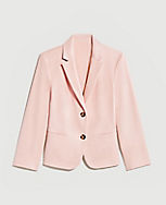 The Cropped Two Button Blazer in Stretch Cotton carousel Product Image 4