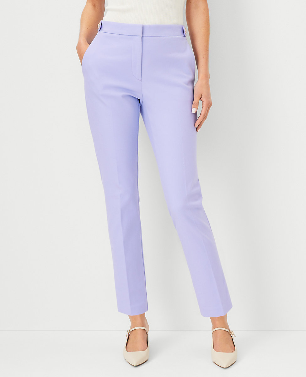The Tall Button Tab High Rise Eva Ankle Pant