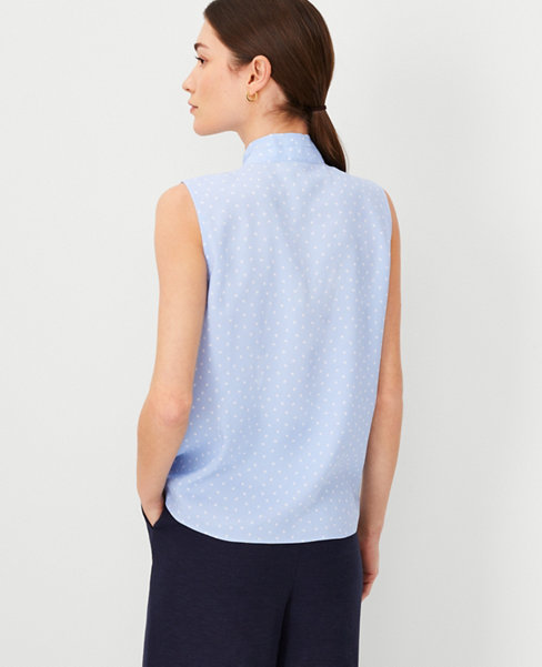 Geo Pleated V-Neck Top