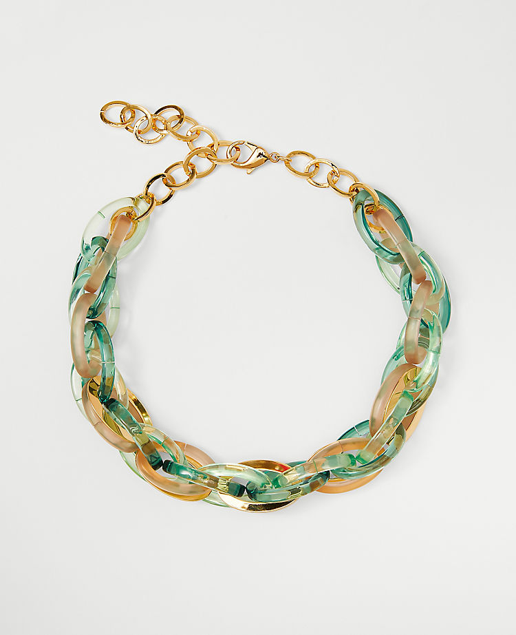 Italian Collection Acetate Link Statement Necklace