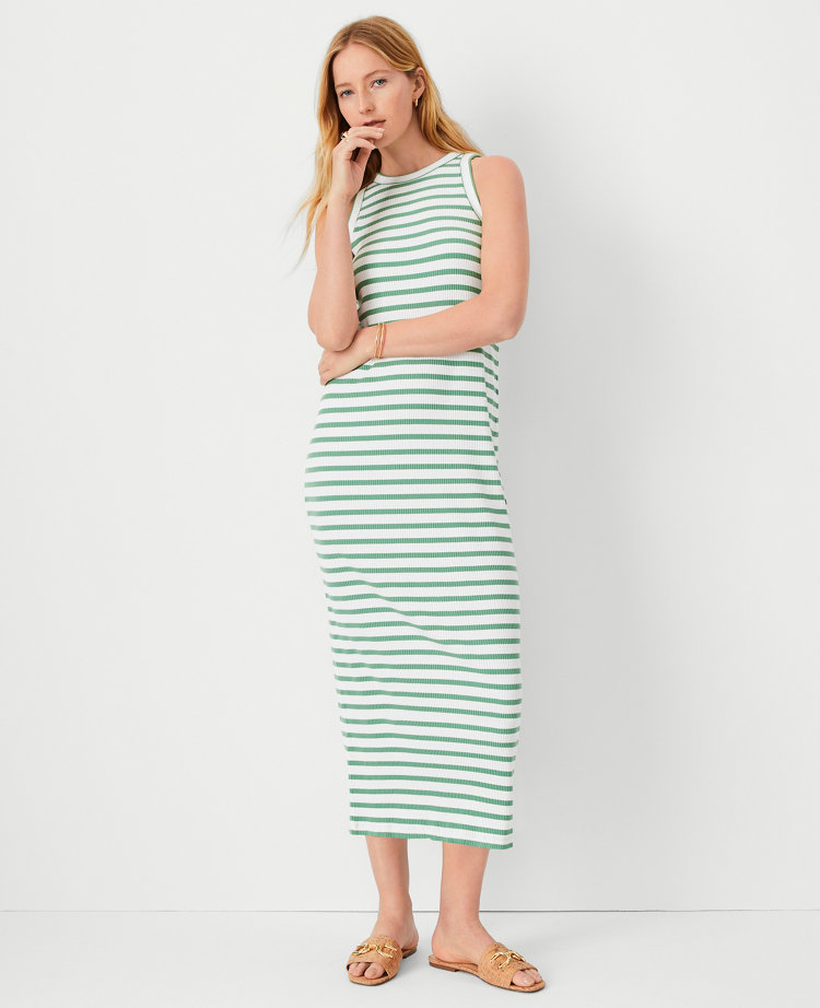 Petite AT Weekend Striped Midi Shift Dress