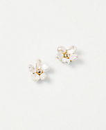 Freshwater Pearl Floral Stud Earrings carousel Product Image 1