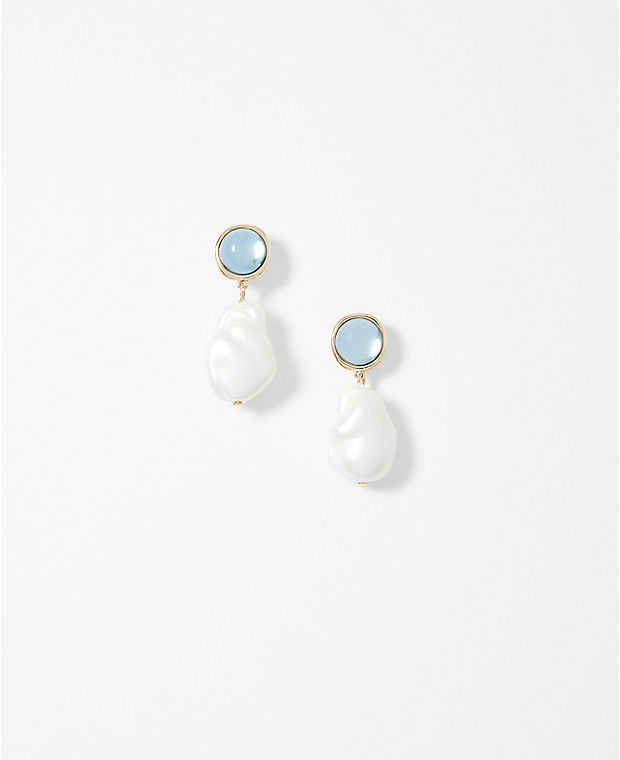 Studio Collection Freshwater Pearl Glass Drop Earrings
