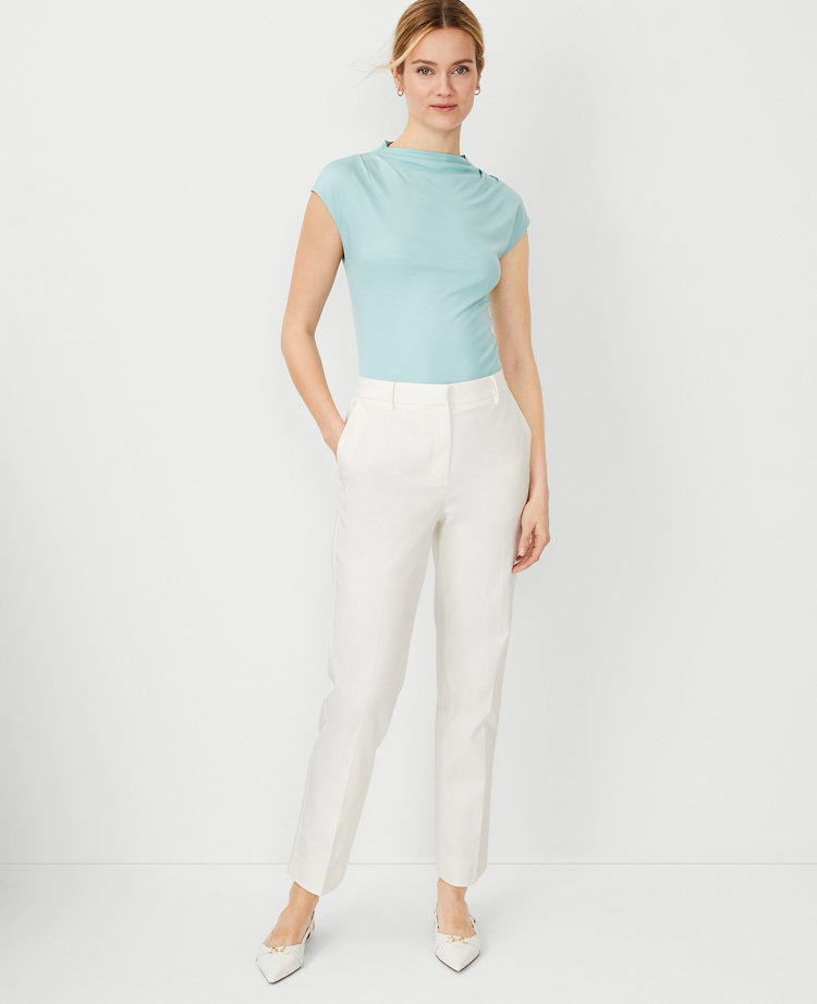 The High Rise Eva Ankle Pant in Stretch Cotton