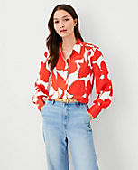 Floral Shirred Shirt carousel Product Image 1