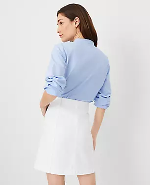 Petite AT Weekend Denim Skirt in White carousel Product Image 4