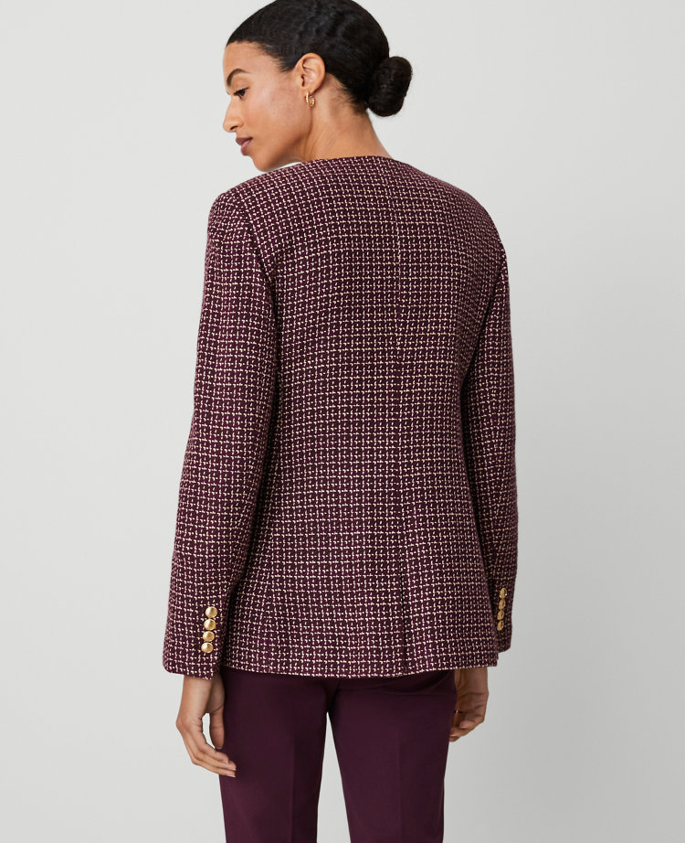 Tweed Split Hem Jacket