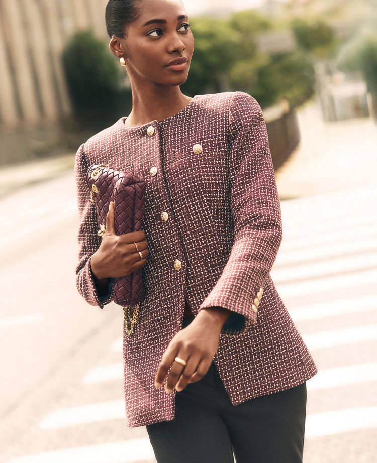 Ann taylor tweed blazer best sale