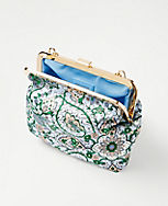 Studio Collection Floral Silk Clutch carousel Product Image 2