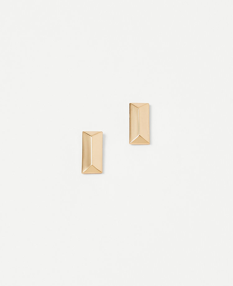 Metal Rectangle Stud Earrings