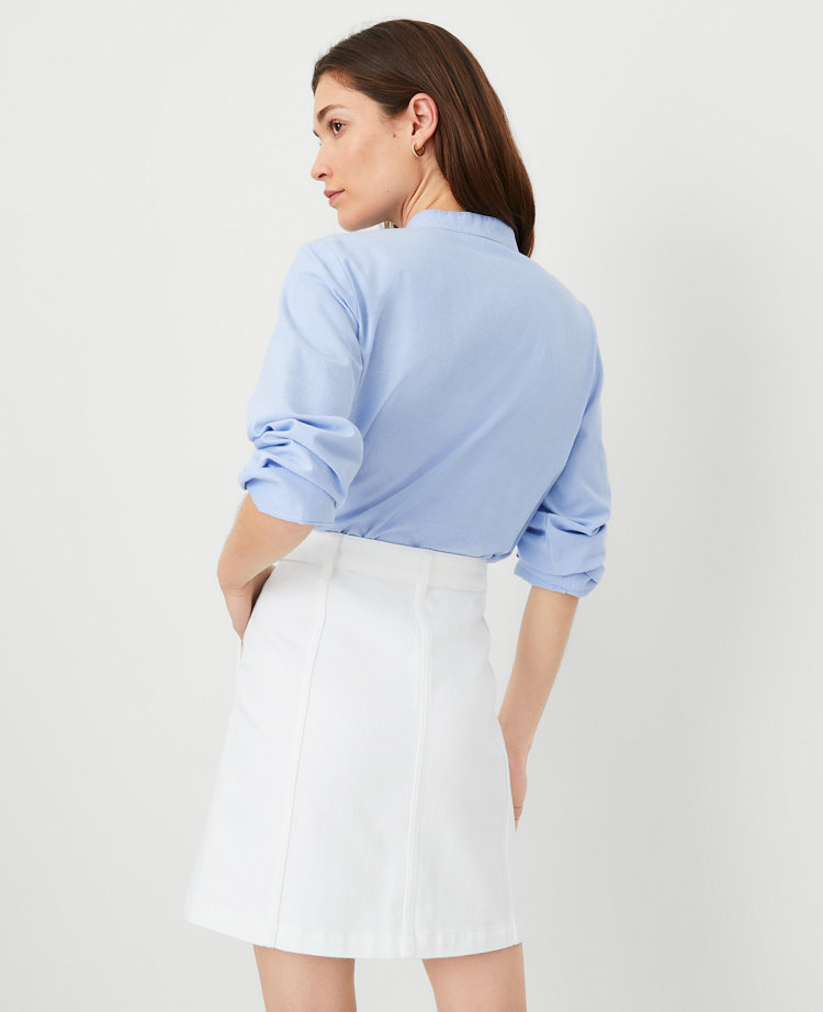 AT Weekend Denim Skirt in White