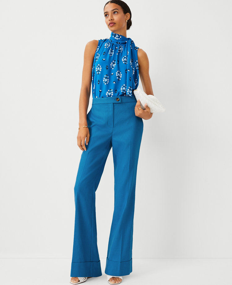 The Cuffed Trouser Pant in Linen Twill