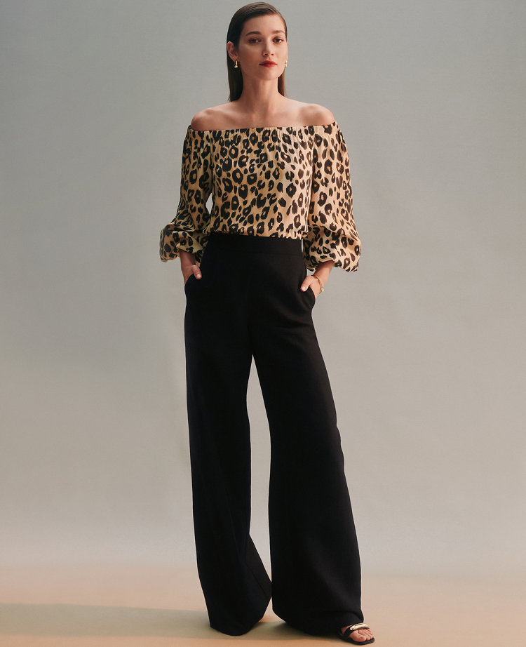 Ann Taylor The Easy Palazzo Pant in Linen Blend Size Women's