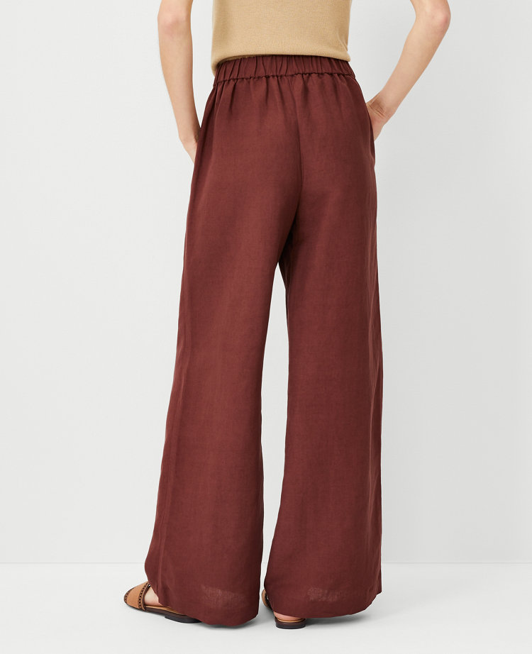 The Easy Palazzo Pant in Linen Blend carousel Product Image 3