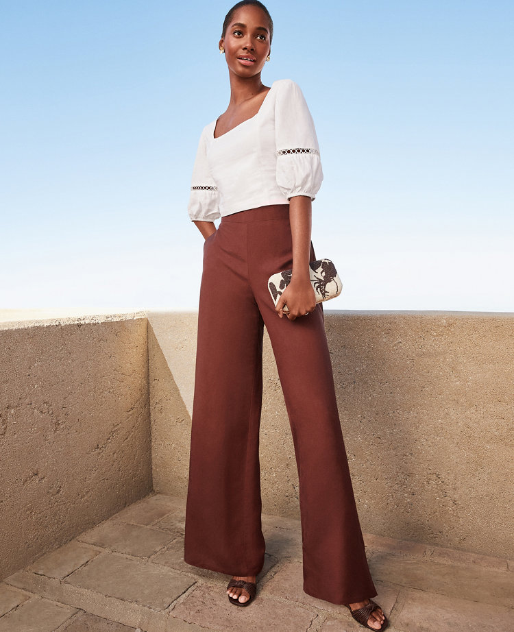 The Palazzo Pant in Linen Blend