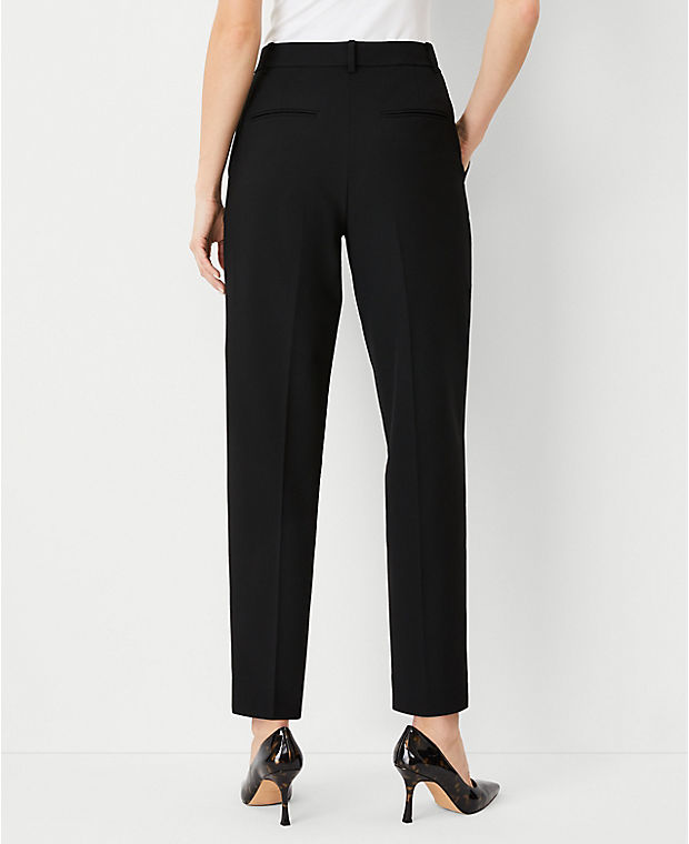 The High Rise Pleated Taper Pant in Seasonless Stretch