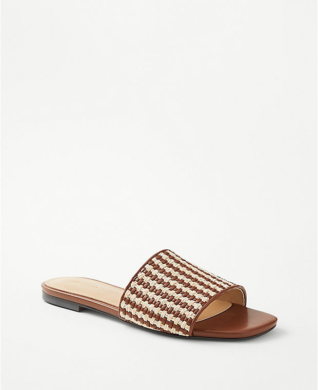AT Weekend Woven Leather Flat Sandals