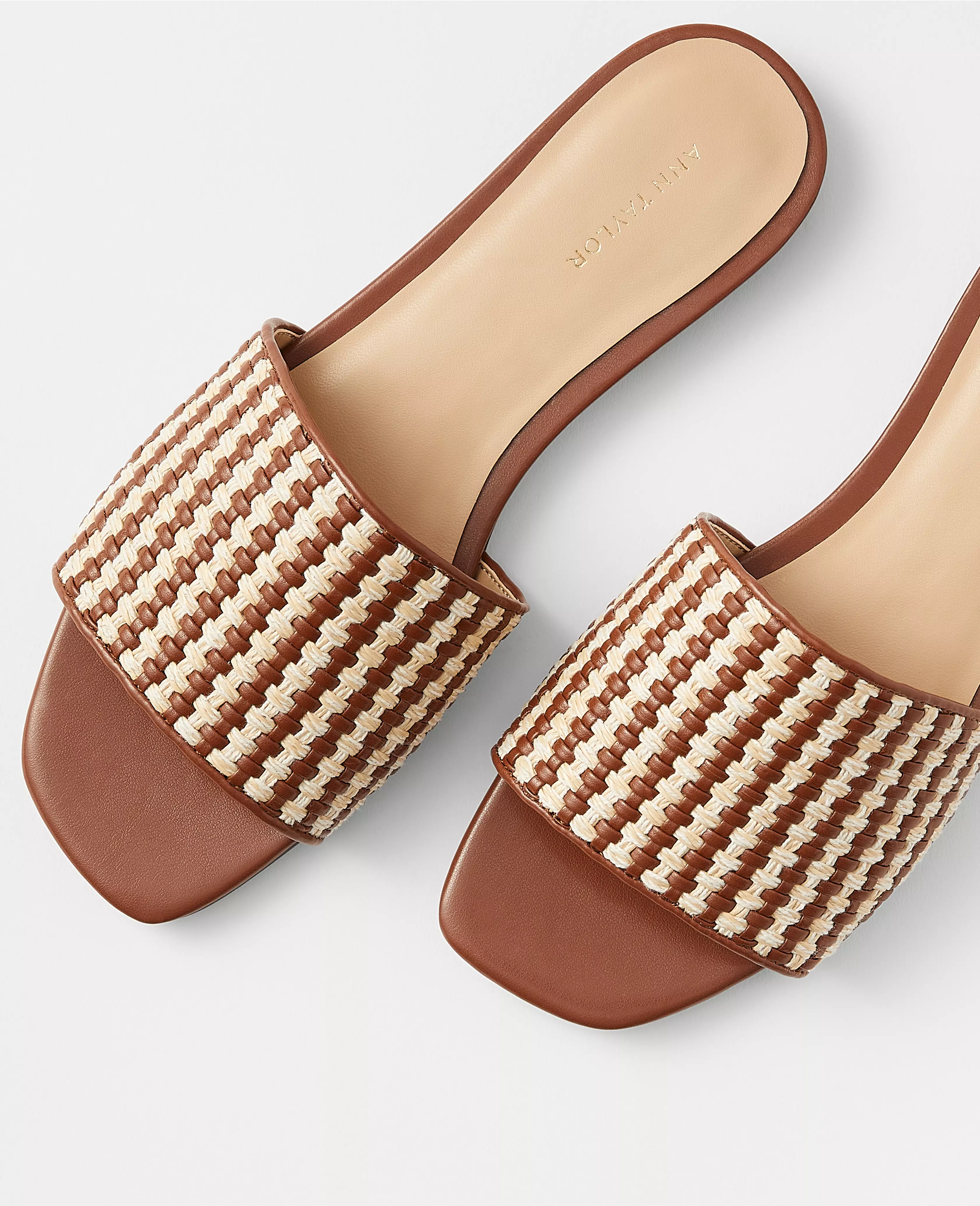 AT Weekend Woven Leather Flat Sandals