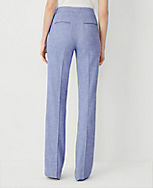 The Petite High Rise Pleated Taper Pant in Cross Weave - Curvy Fit carousel Product Image 2