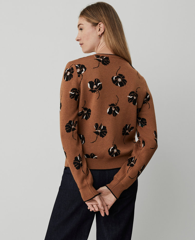 Floral Jacquard Ann Cardigan