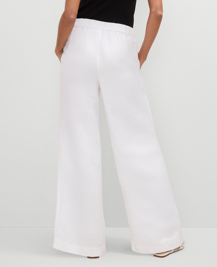 The Pull On Palazzo Pant in Linen Blend