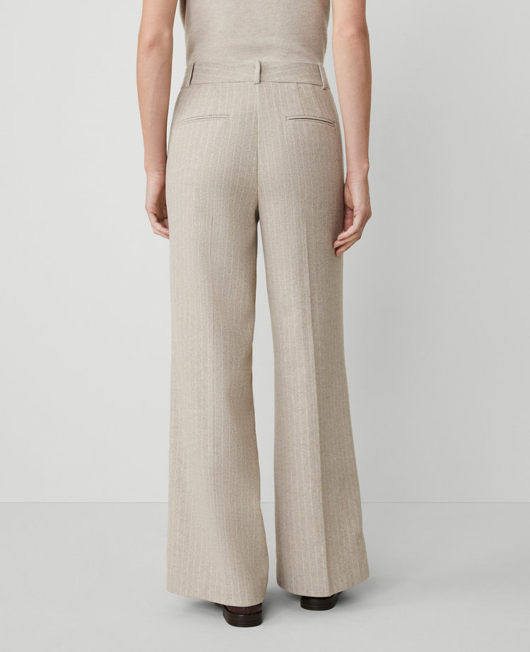 Ann Taylor The Perfect Wide Leg Pant Light Taupe Heather Women's