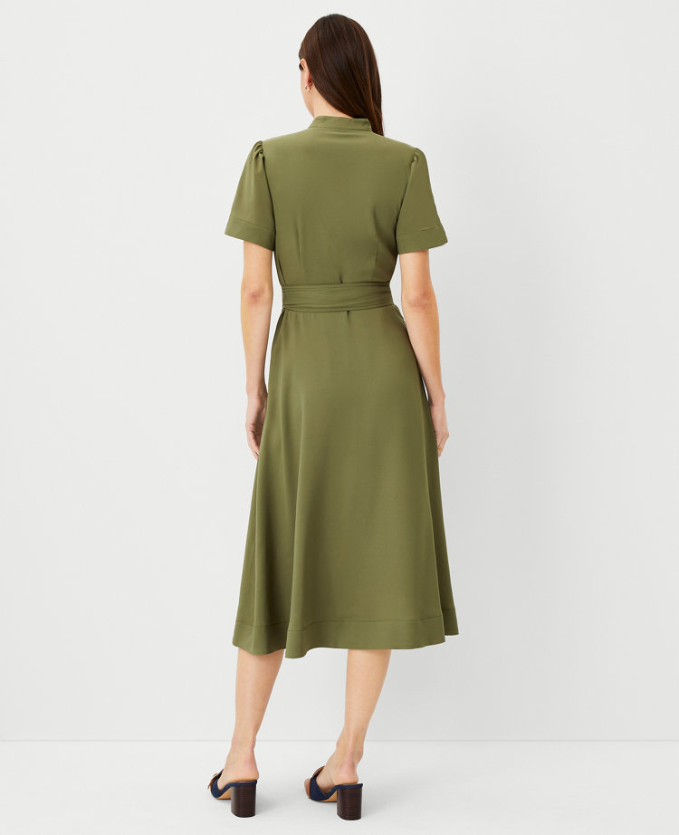 Time and tru women's belted midi shirt dress outlet with pocket