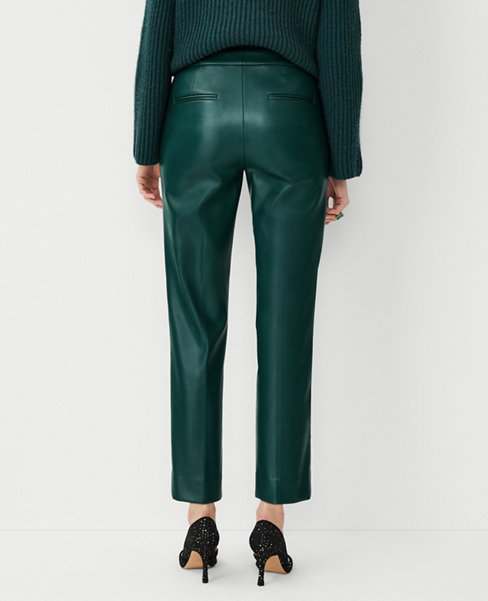 The Petite Eva Ankle Pant in Faux Leather