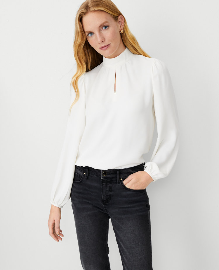 Mock Neck Blouse