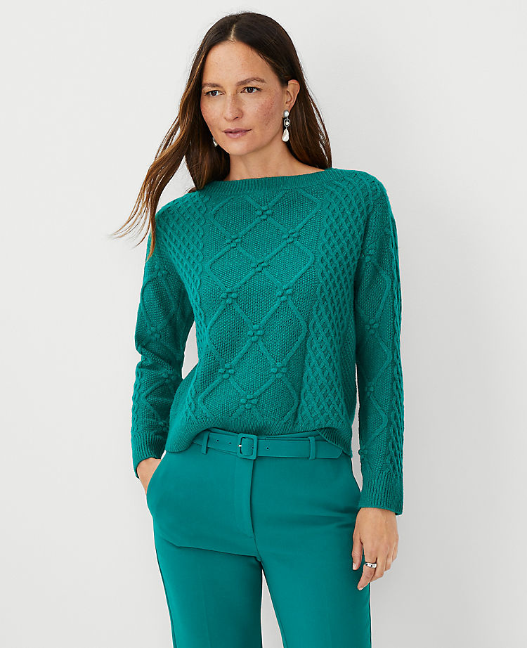 Petite Relaxed Cable Sweater