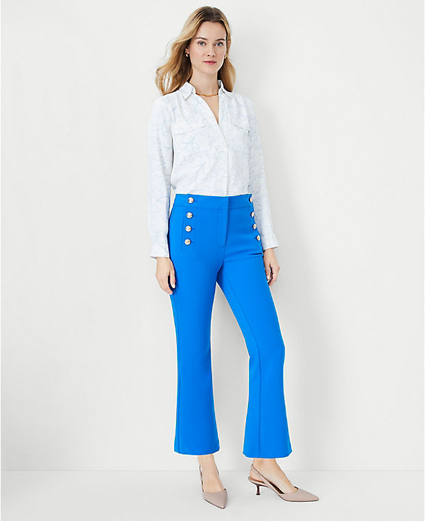 The Petite Sailor Flared Ankle Pant
