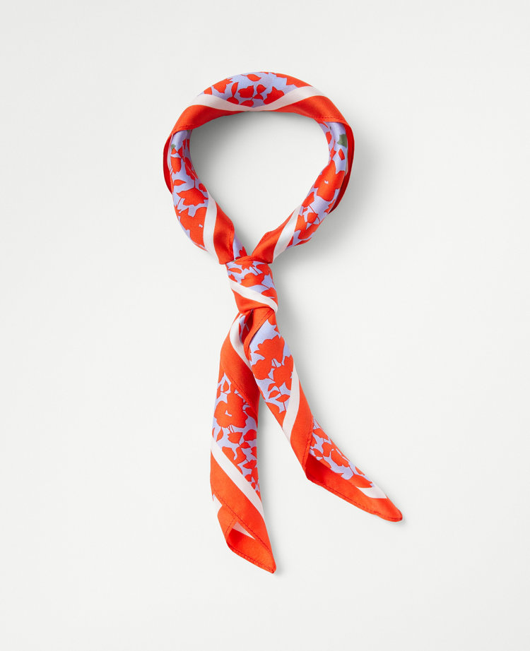 Floral Silk Little Scarf