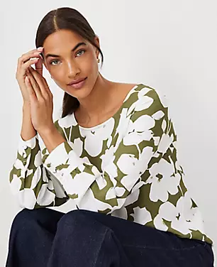 Floral Boatneck Blouse carousel Product Image 3