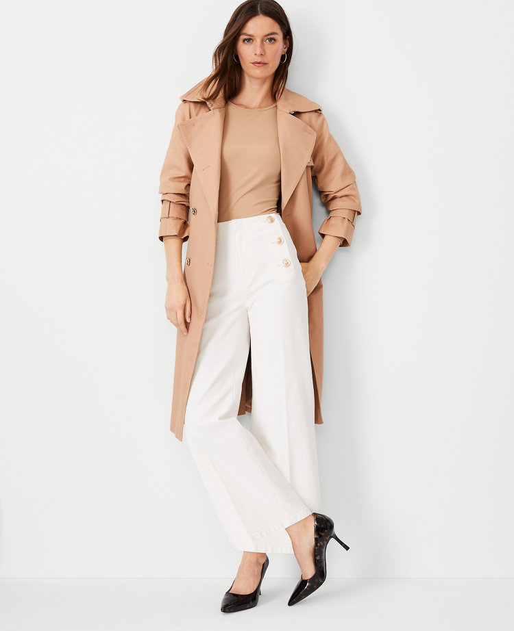 Ann Taylor Petite The High Rise Sailor Palazzo Pant Twill